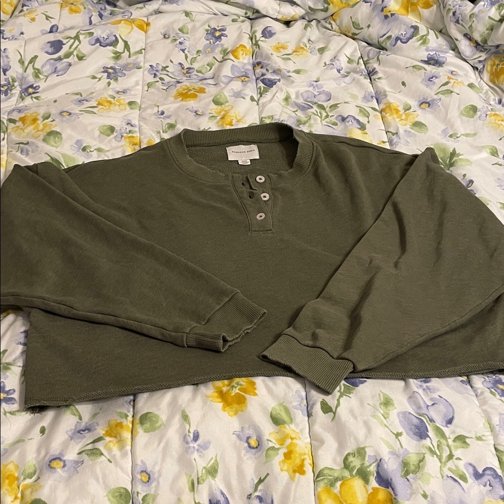Olive Green Henley Shirt